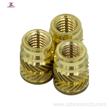 Fastener M4-M20knurled threaded insert brass nut